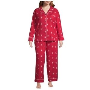 New Womens Plus Size PJ Set Liz Claiborne Reindeer Size 1x